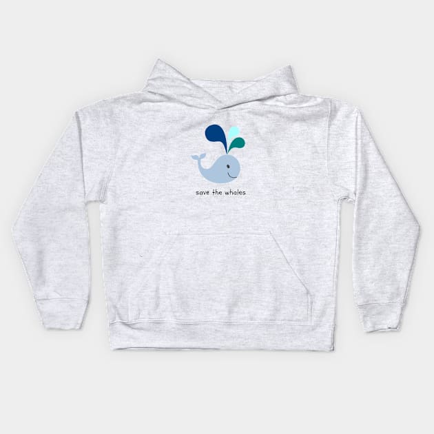 Save the Whales Kids Hoodie by NoColorDesigns